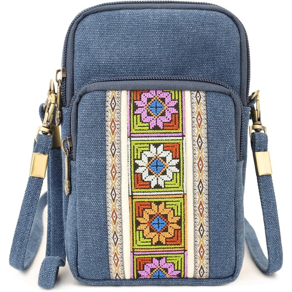Women Canvas Crossbody Bag Small Purse Credit Card Wallet Handbag